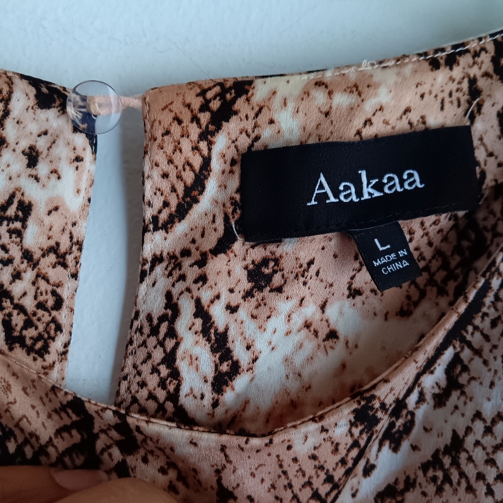 Satin Snake Print Mini Dress EUC - Picture 4 of 7